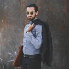 Load image into Gallery viewer, The California in Dark Blue Everyday Chambray