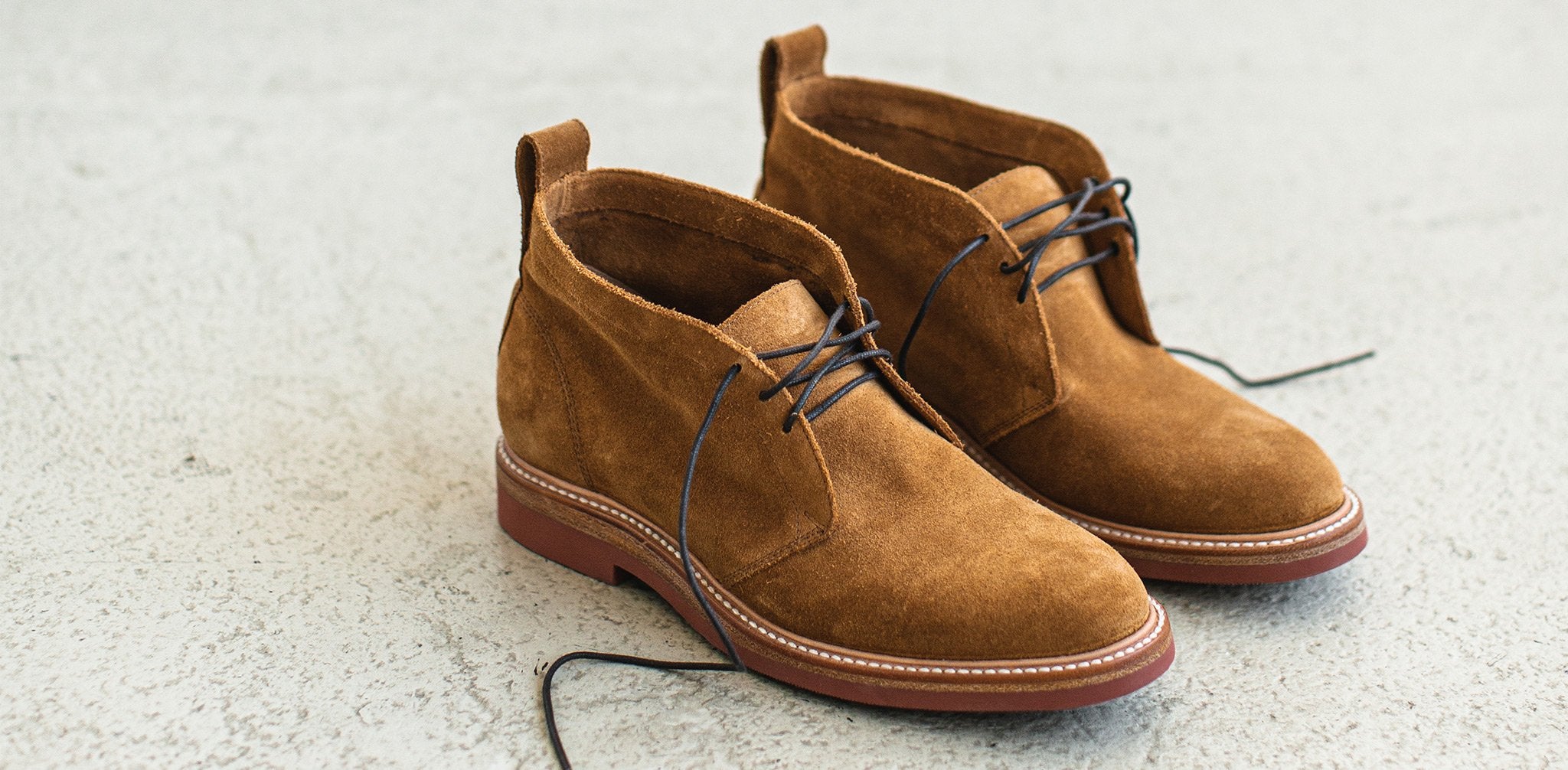 Mens 12 Taylor Stitch Unlined Chukka Boot Butterscotch Ankle Vibram Leather Taylor Stitch and Stetson Waxed Suede Moto Boot Review  main image 2