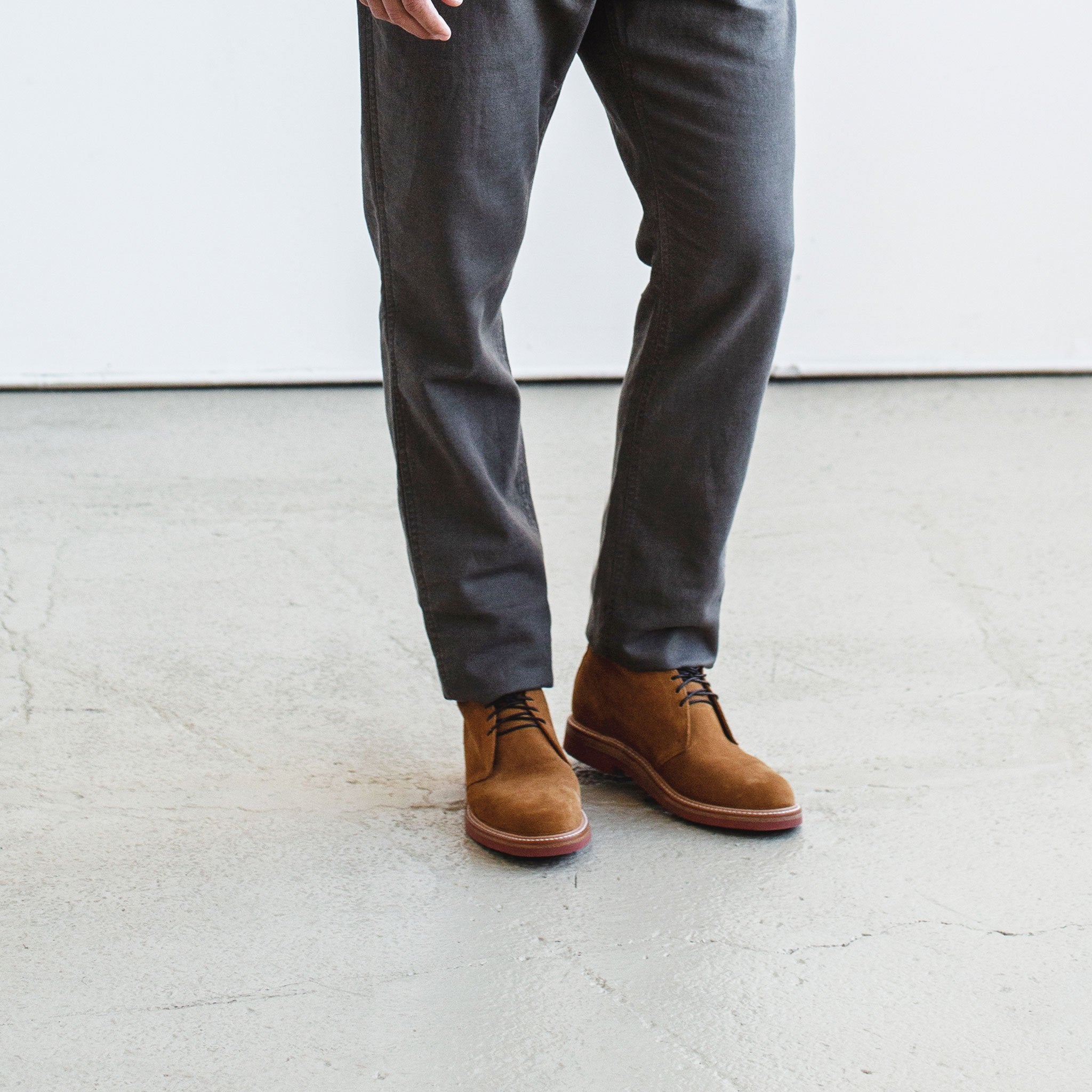 The Unlined Chukka in Butterscotch Weatherproof Suede